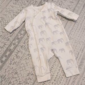 Pehr Follow Me Elephant Kimono Romper 6-12 months